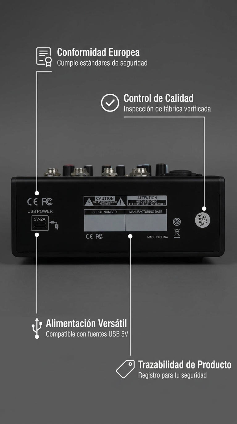 Pieza profesional con señales de calidad de la consola mezcladora