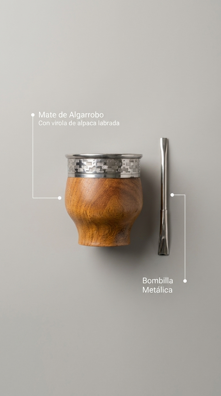 Pieza profesional que muestra el mate y la bombilla incluidos