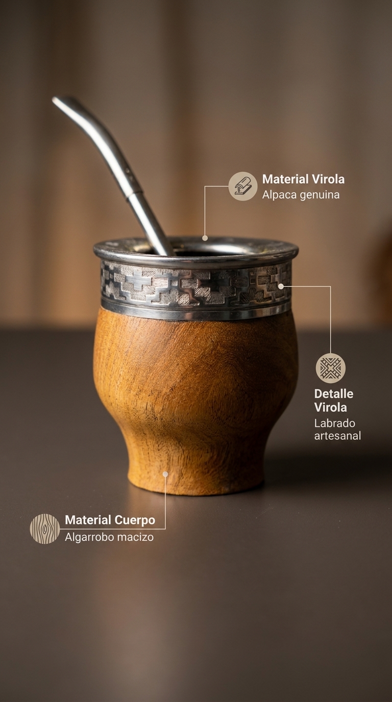 Pieza profesional con las especificaciones técnicas del mate